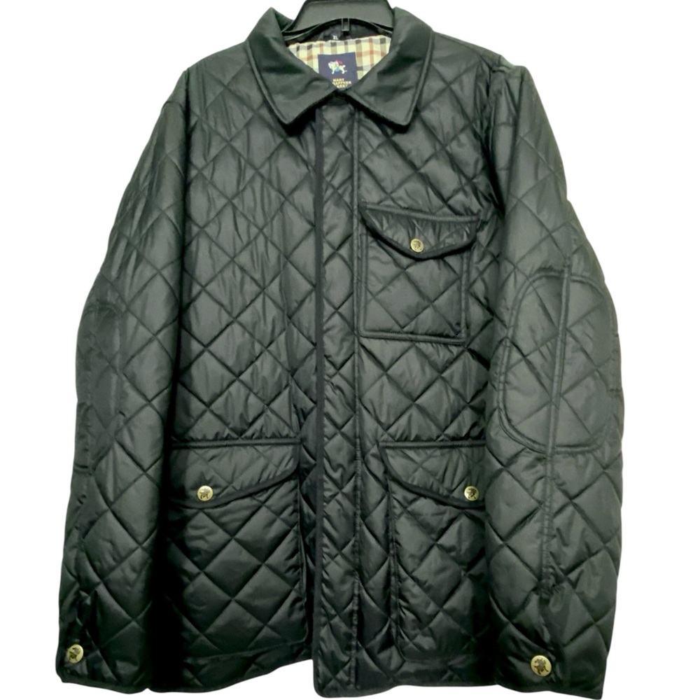 Hart Schaffner Marx Men's Quilted Black Jacket